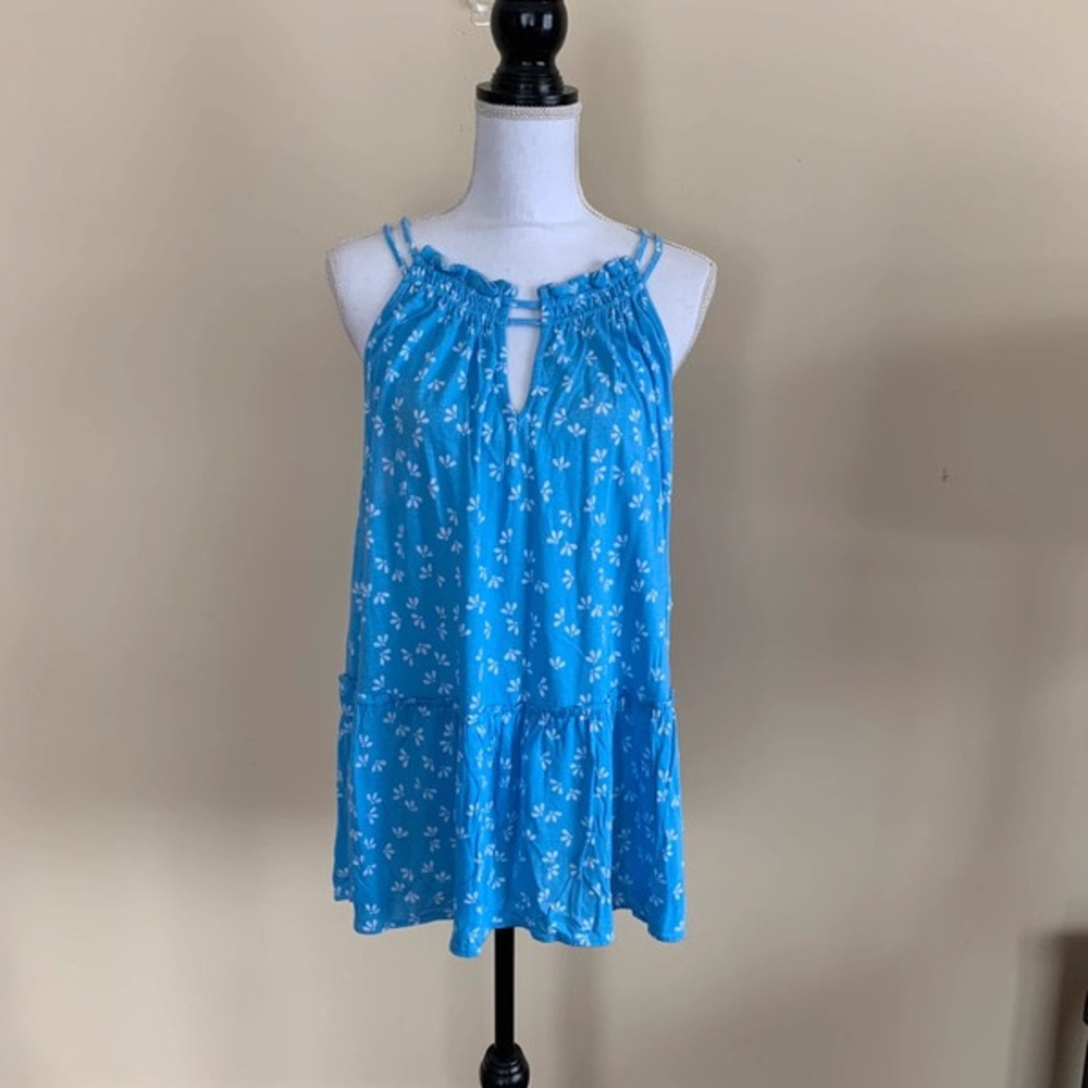 Blue Floral Women's Top